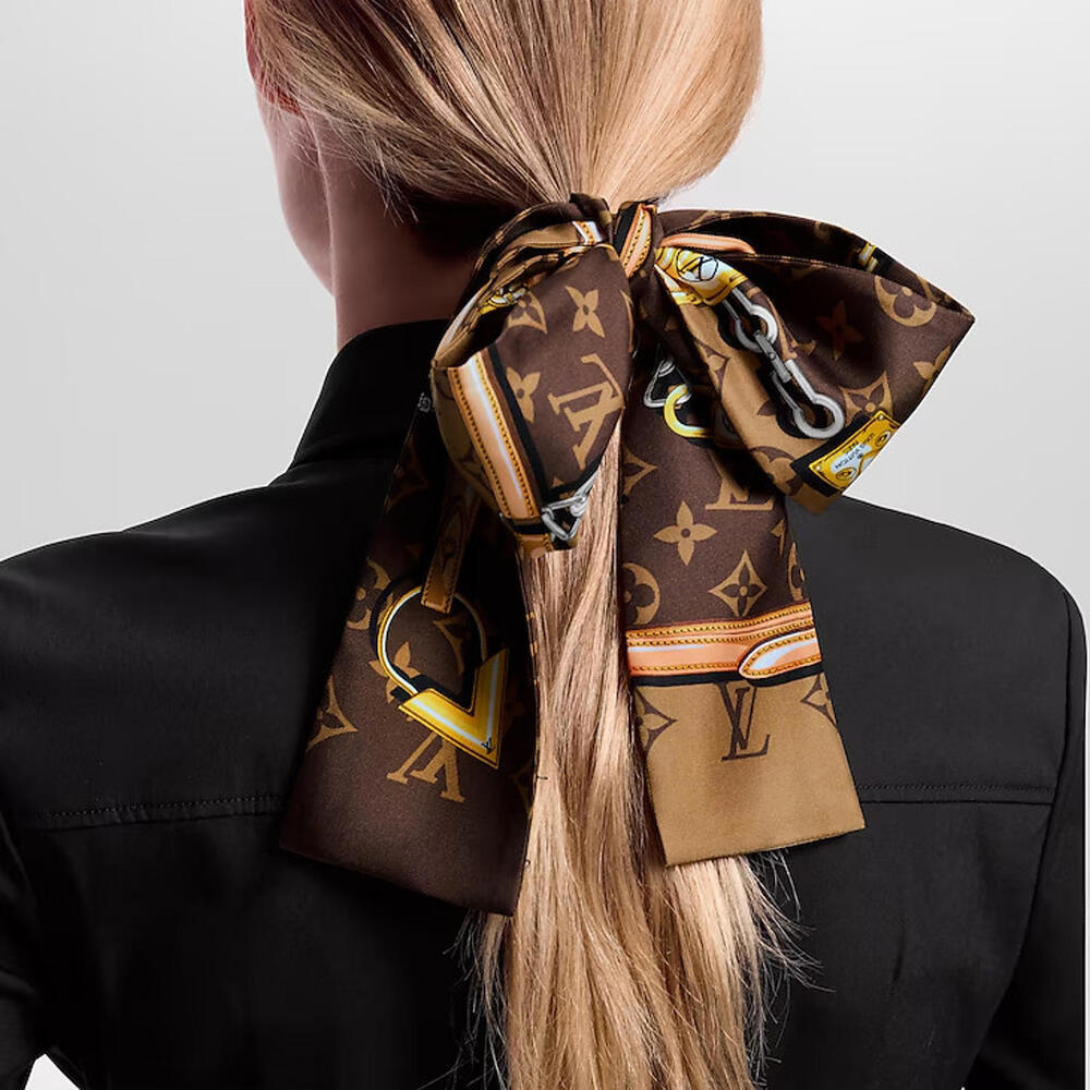 AUTHENTIC Louis Vuitton Bandeau Monogram Confidential M78655 Silk Scarf W/Box - Picture 2 of 9
